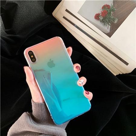 Colorful Gradient Transparent iPhone Case