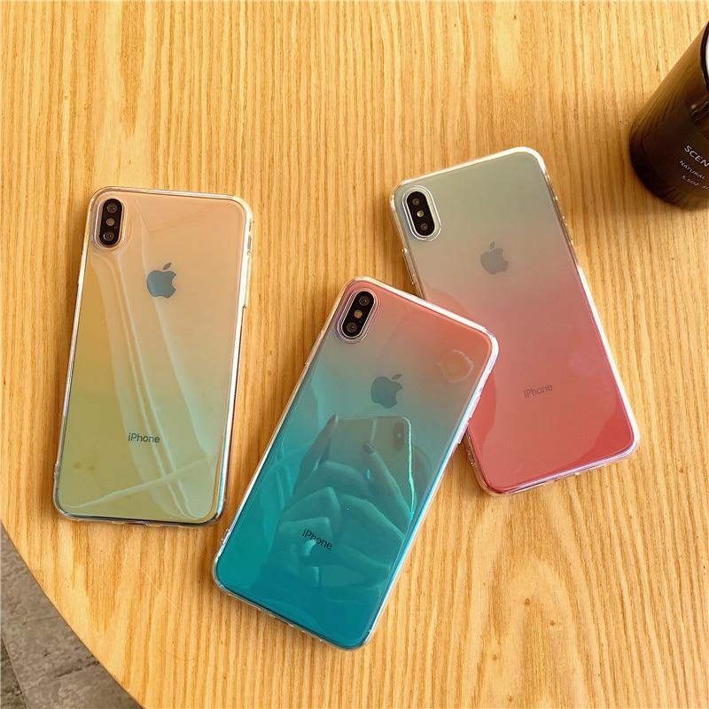 Colorful Gradient Transparent iPhone Case