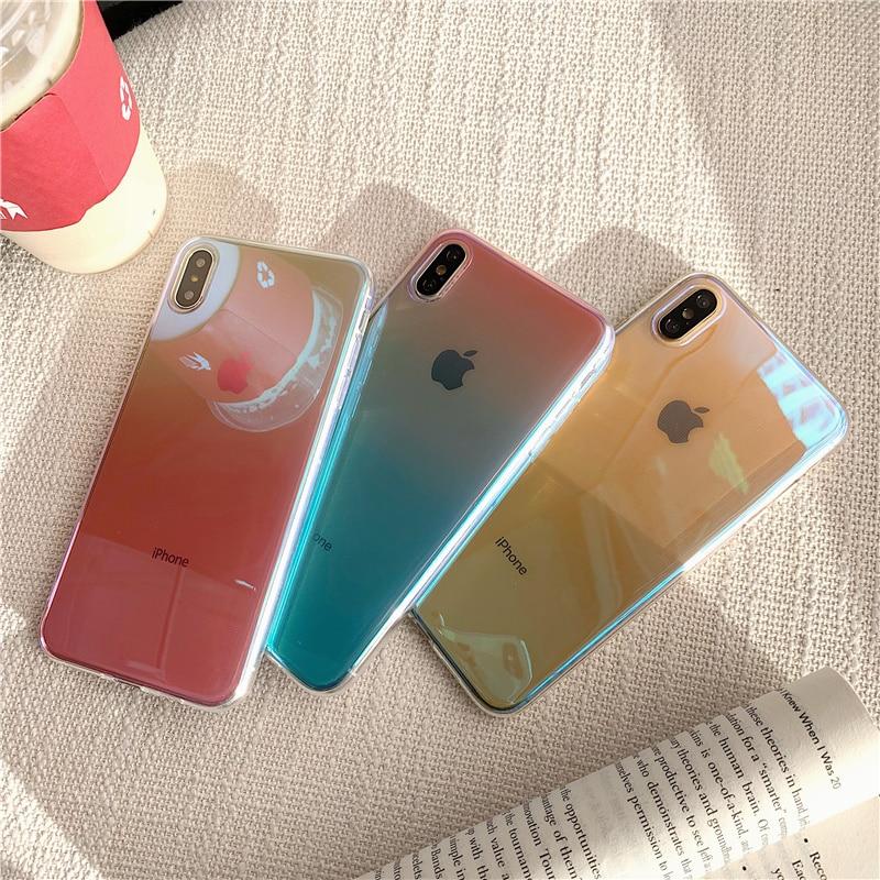 Colorful Gradient Transparent iPhone Case