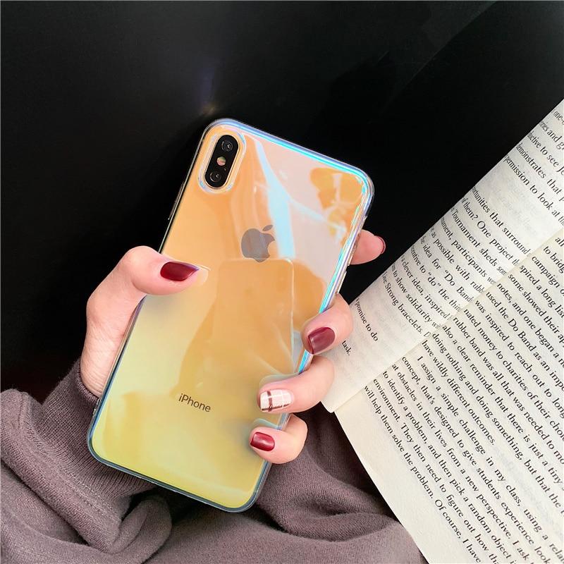 Colorful Gradient Transparent iPhone Case