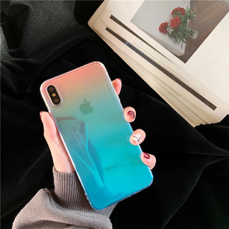 Colorful Gradient Transparent iPhone Case