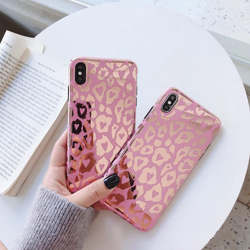 Pink Leopard Mirror iPhone Case