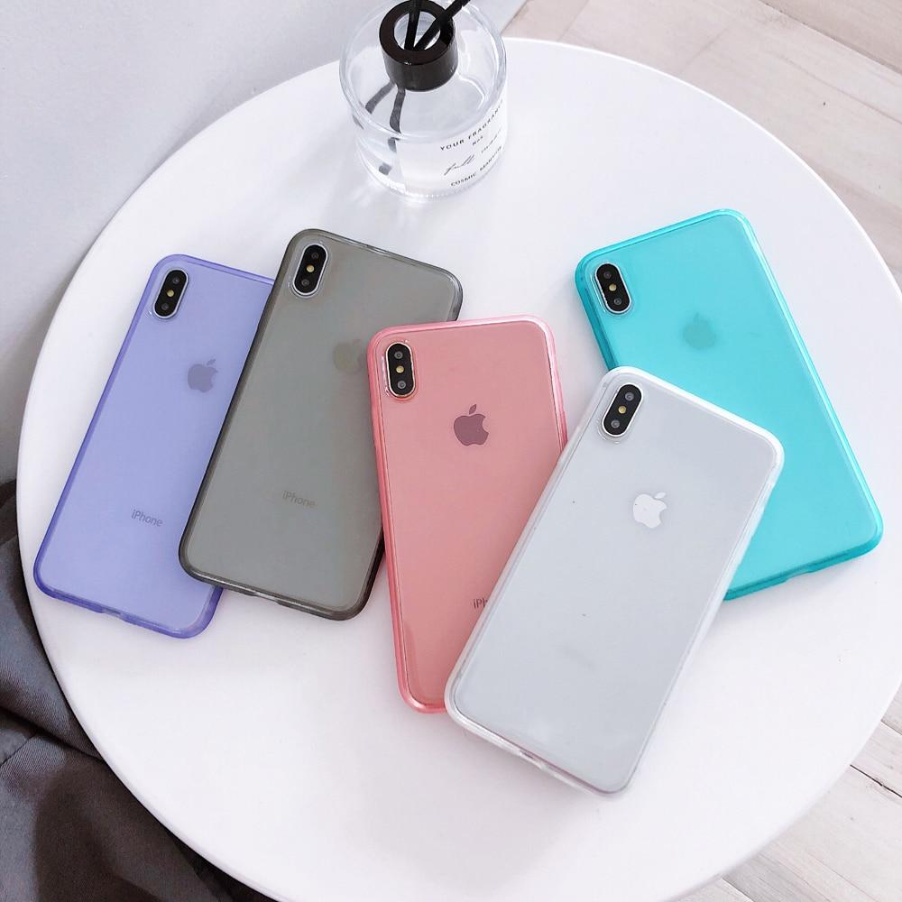 Candy Color Transparent iPhone Case