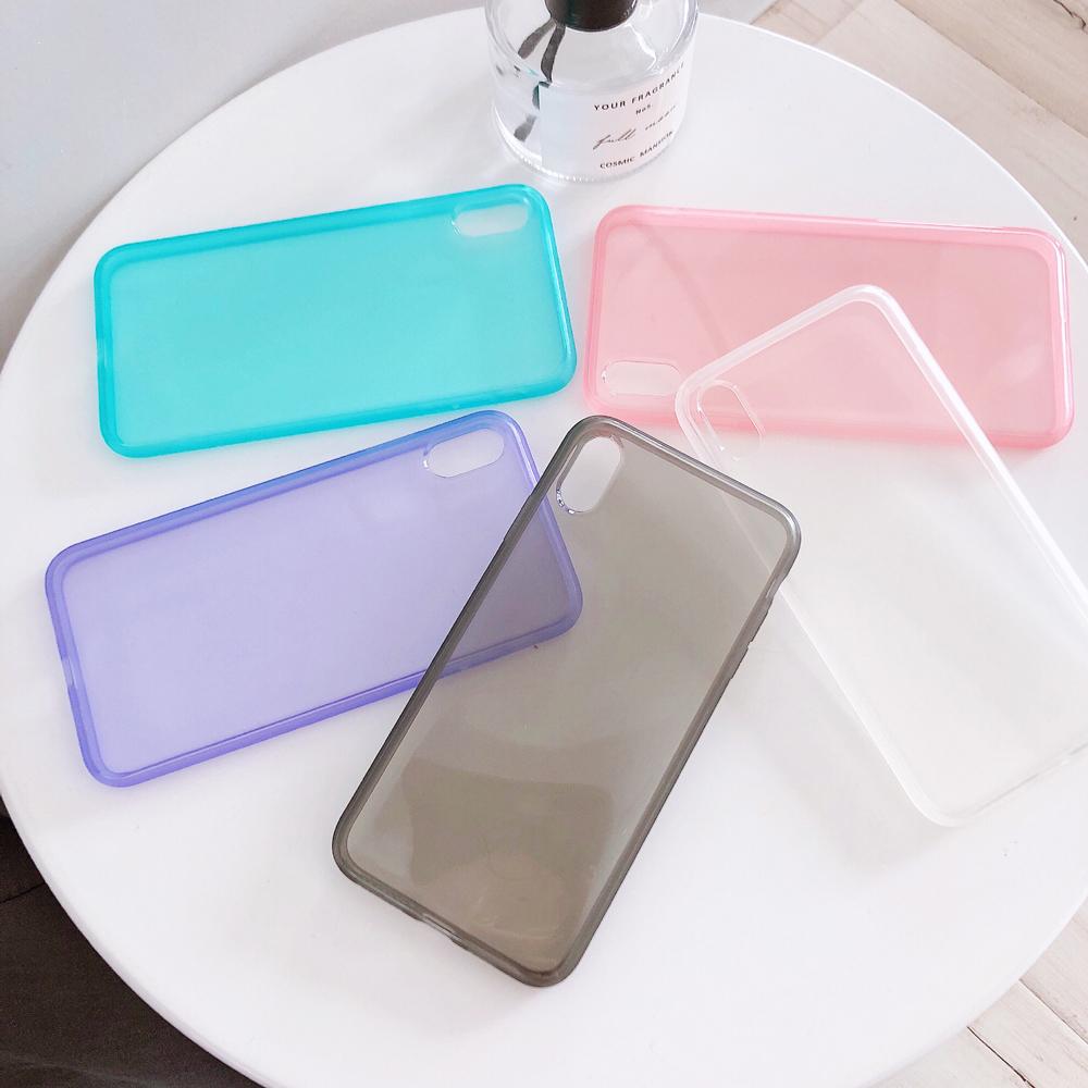 Candy Color Transparent iPhone Case