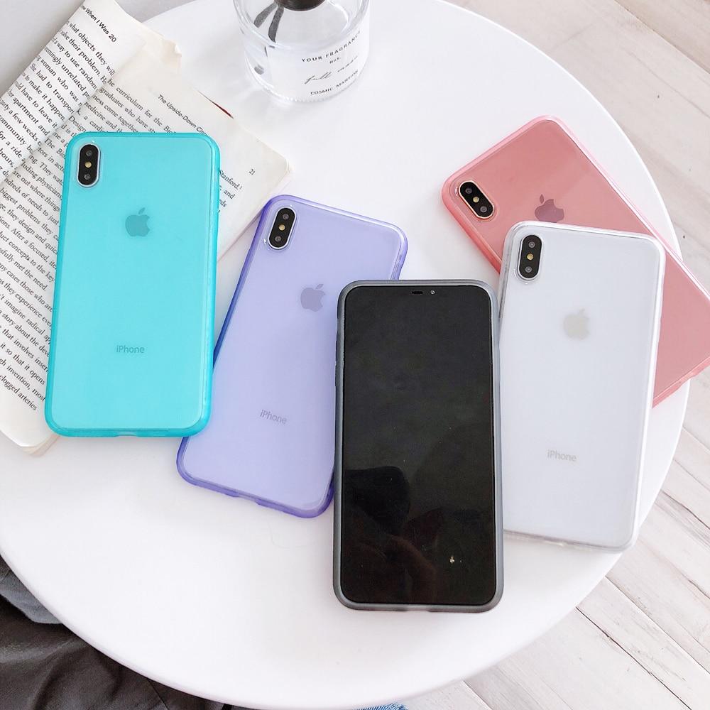 Candy Color Transparent iPhone Case