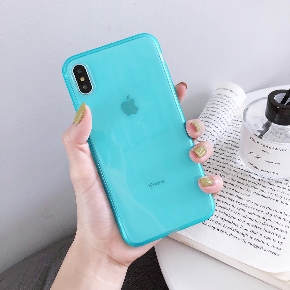 Candy Color Transparent iPhone Case