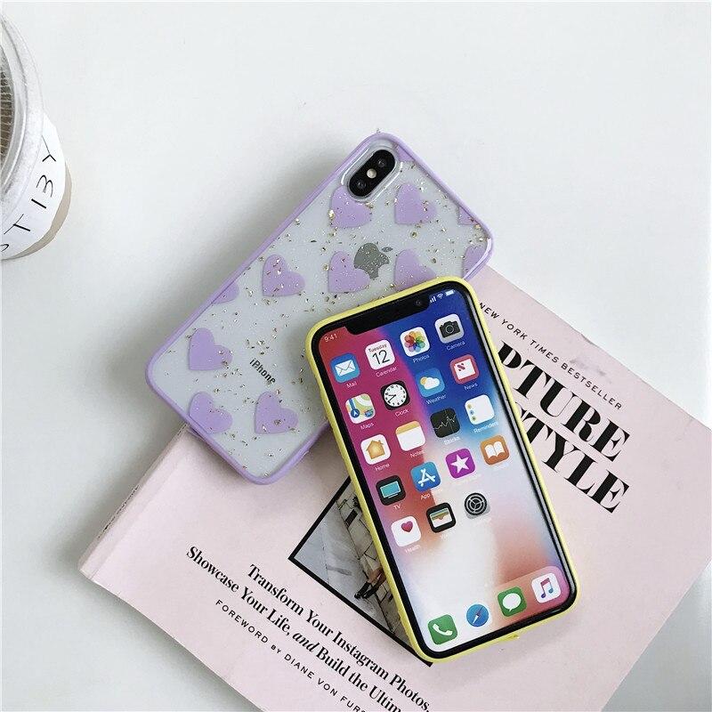 Colorful Hearts Transparent iPhone Case