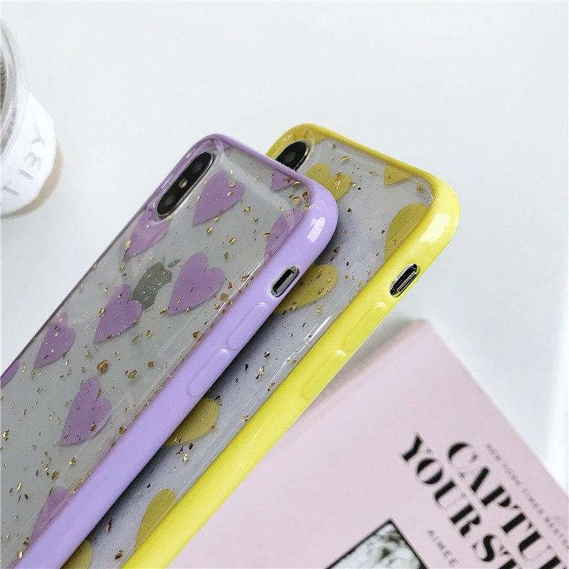 Colorful Hearts Transparent iPhone Case