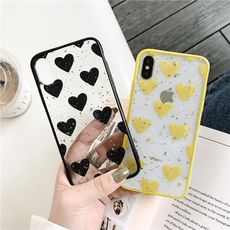 Colorful Hearts Transparent iPhone Case