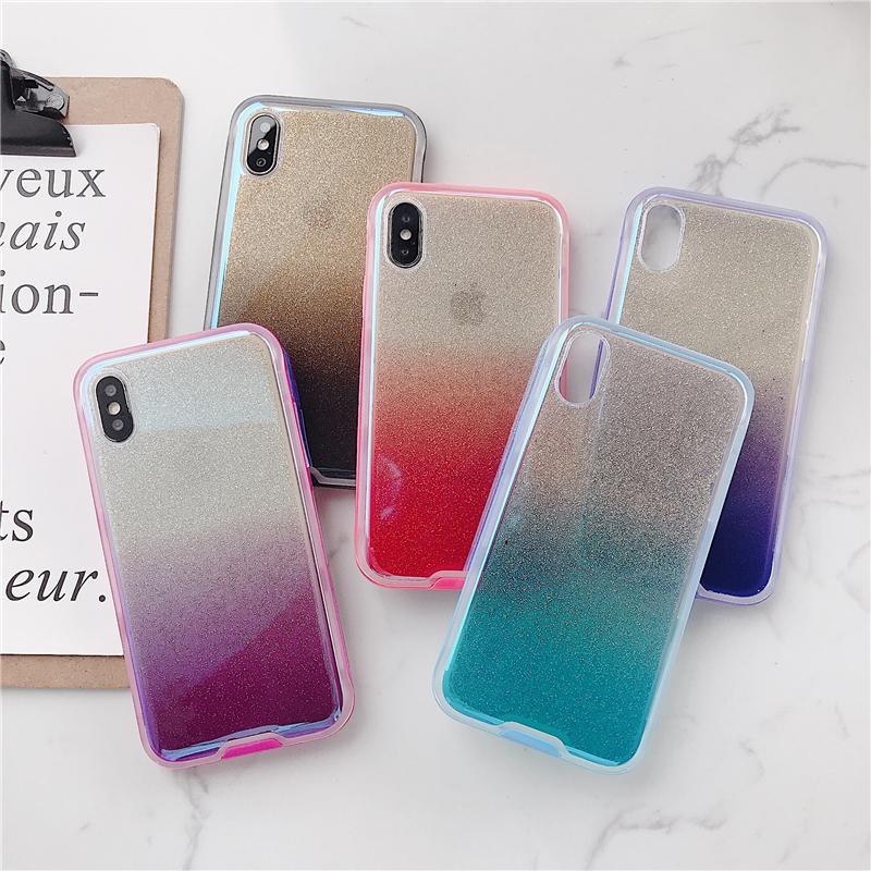 Glitter Gradient Transparent iPhone Case