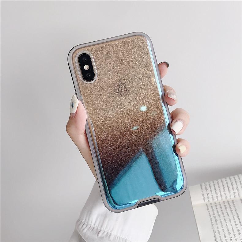 Glitter Gradient Transparent iPhone Case