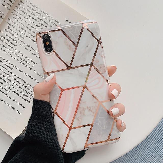 Geometric Marble iPhone Case