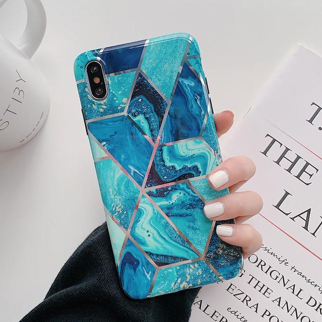 Geometric Marble iPhone Case